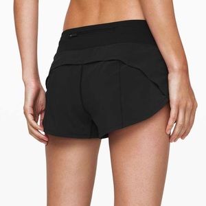 black lulu lemon speed up 2.5in shorts